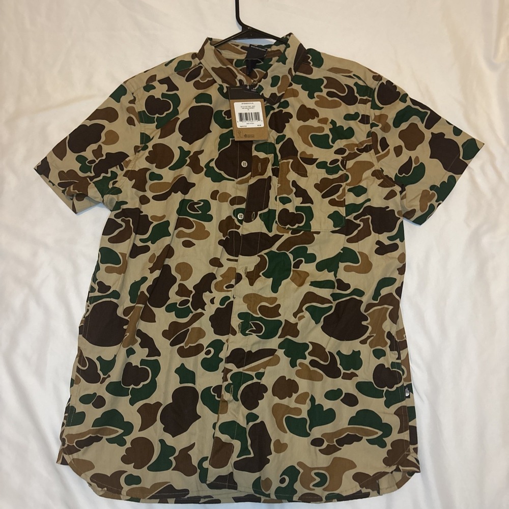 The North Face Shirt Mens XL Duck Camo Short Sleeve Pocket Button Up - Picture 1 of 16